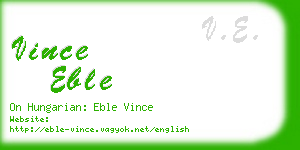 vince eble business card